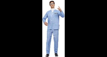 Smiffys Kostuum -L- Thunderbirds Brains Blauw