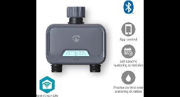 Nedis SmartLife Waterregelaar – Bluetooth – Batterij – IP54 – 8 bar – Tuinbewatering
