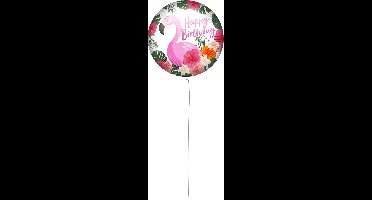 Vegaoo - Flamingo folieballon Happy Birthday 46 cm