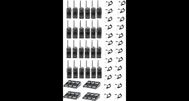Set van 24 stuks Kenwood TK-3501 PMR446 met beveiliging oortje en 4 multiladers