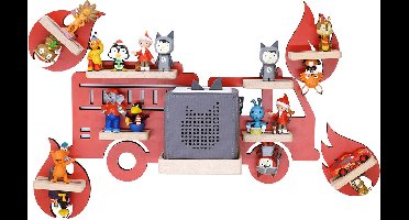BOARTI Houten brandweerwagenset kinderplankje Toniebox figuren wandplank Tonies muziekdoosje Houten brandweerwagenset kinderplankje Toniebox figuren wandplank Tonies muziekdoosje