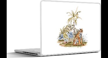 Laptop sticker - 11.6 inch - Tijger - Bos - Schilderij - 30x21cm - Laptopstickers - Laptop skin - Cover