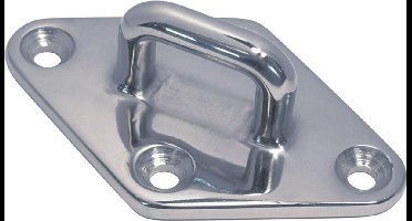 RVS Dekoog met ruitvormige basisplaat - L=100mm