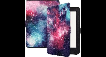 Case2go - E-reader Hoes geschikt voor Kobo Nia - Sleepcover - Auto/Wake functie - Magnetische sluiting - Galaxy