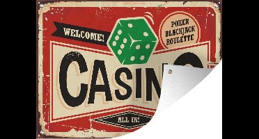 Tuin decoratie Mancave - Casino - Vintage - 40x30 cm - Tuindoek