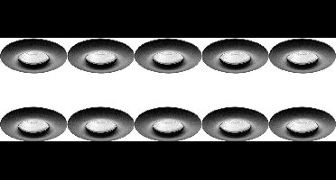 Spot Armatuur 10 Pack - Proma Luno Pro - GU10 Inbouwspot - Waterdicht IP65 - Rond - Zwart - Aluminium - Ø82mm