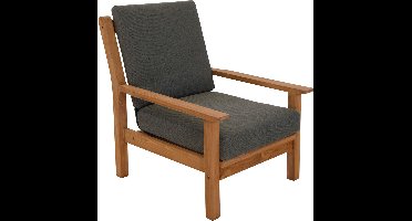 Outdoor Living - Loungestoel teak, incl. kussen