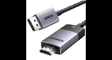 Ugreen Dp115 Displayport Naar Hdmi-Kabel, 8K 60Hz, 2 M (Zwart)