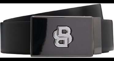 BOSS Leren riem B Icon Belt W115 Black zwart donkerbruin