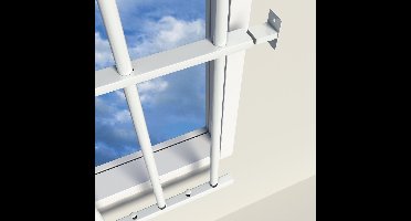 SecuBar Fix & Go lichtkoepelbeveiliging max 1m (rail) x 2m (buis) 5 spijls set