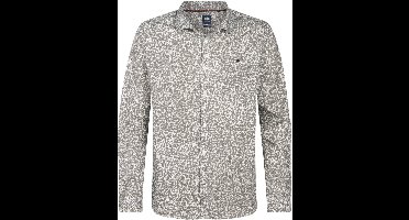 Petrol Industries Overhemd Overhemd Met Grafisch Patroon M 3050 Sil409 6174 Mossy Stone Mannen Maat - XL