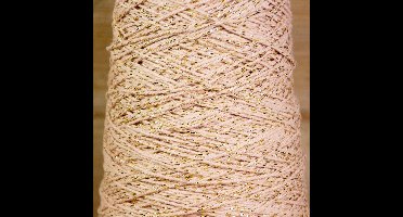 Katoentouw roze - goud voor creatieve projecten - 300mtr. - Katoen Touw