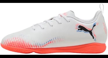 PUMA FUTURE 8 PLAY IT Jr Unisex Sportschoenen - PUMA White-PUMA Black-Glowing Red