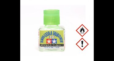 Tamiya Hobbylijm - 40 ml - 87182 Extra Dun - Transparante Lijm - Met Kwastje - Voor Plastic Modelbouw - 87182 Extra Thin Cement with Brush - Quick Setting