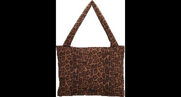 Beagles Calvia Shopper Soft Puffer Schoudertas Trendy Ruim en Licht - Tote Bag - Dames Tas - Luipaard
