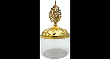 Daily Style – Potje – Met Veer Deksel – Goud – 6 stuks – Decoratie