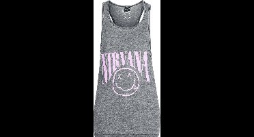 Nirvana Curved Logo Dames Top - gemêleerd donkergrijs - XS