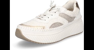 Marco Tozzi Dames Sneaker - 23733-137 Wit/Goud - Maat 37