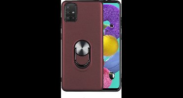 Hoesje Geschikt Voor Samsung Galaxy A51 hoesje Shockproof Armor case - back cover – TPU – Wijn Rood