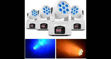 BeamZ Movinghead set met 4 witte MHL74 movingheads