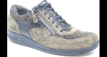 Durea, 6260 682 9850, Khaki dames sneaker met rits wijdte E