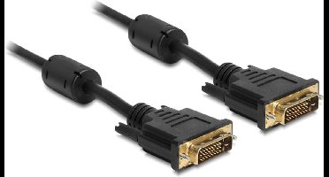 DVI-D Dual Link monitor kabel - verguld / zwart - 5 meter