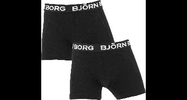 Björn Borg jongens premium cotton stretch 2P boxers zwart