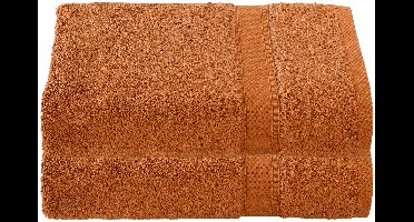 De Witte Lietaer Badhanddoek Stephanie Caramel - Set 2 stuks - 70 x 140 cm - Bruin - Katoen