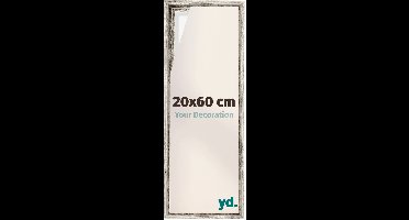 Your Decoration - Baklijst 20x60 cm - Wit Vintage - Baklijst voor Canvas - MDF - Lyon