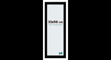 Your Decoration - Puzzellijst 33x98 cm - Zwart Hoogglans - Puzzellijst 500-1000 stukjes - MDF Fotolijst - Mura