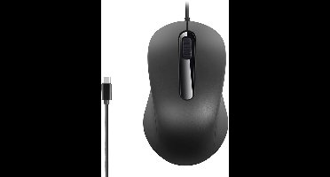 Type-C bedrade muis voor mobiele telefoons, laptops, tablets en smartphones (zwart)