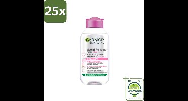 25 x Garnier - SkinActive - Micellair Reinigingswater - Gevoelige Huid - Reisformaat - 100 ml - Grootverpakking - Micellair Water - Gezichtsreiniger - Make-up Remover - Gevoelige Huid - Reisformaat