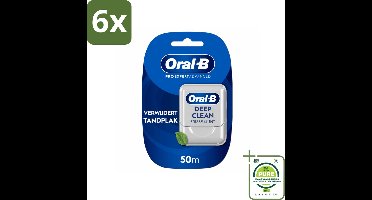 Oral-B - Pro-Expert Advanced – Flosdraad – 50 m – Tandzijde - Voordeelverpakking - 6 stuks - Flosdraad - Tandplak verwijderen