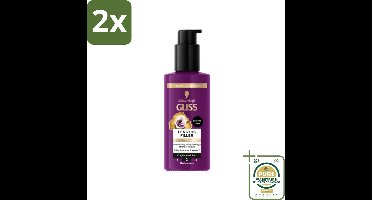 Gliss - Haarserum - Lengths Filler - Siliconenvrij met Cafeïne - Voor Sterker Haar - 100 ml - Voordeelverpakking - 2 stuks - Haarbreuk voorkomen - Volle haardos