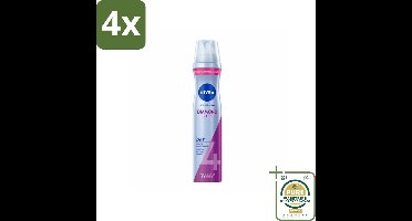 NIVEA - Stylingspray - Diamantglans Verzorging - Sterkte 4 - 250 ml - Voordeelverpakking - 4 stuks - Fixatie - Styling