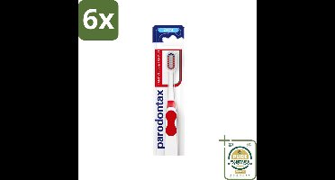 Parodontax - Tandenborstel - Dagelijkse Reiniging - Voor Gezond Tandvlees - 1 tandenborstel - Voordeelverpakking - 6 stuks - Tandplak verwijderen - Mondhygiëne