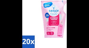 20 x Seepje - Wasverzachter - Duurzaam & Frisse Geur - Navulling - Pioenroos en Cederhout - 30 Wasbeurten - 750 ml - Wasverzachter - Natuurlijke Wasverzachter - Pioenroos - Cederhout - Frisse Geur