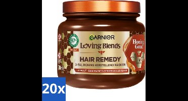 Garnier - Loving Blends Honing Goud - Hair Remedy Haarmasker - Beschadigd & Breekbaar Haar - 340 ml - Bulkverpakking - 20 stuks