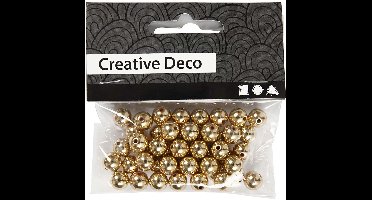 Waskralen, d 8 mm, gatgrootte 1 mm, goud, 50 stuk/ 1 doos