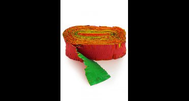 Crepe guirlande brandveilig rood/geel/groen