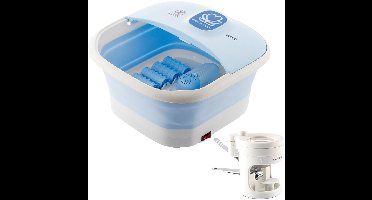 Pack Inklapbaar voetenbad met rollers en hydromassage en Nagelknipper met ledverlichting, vergrootglas en vijl InnovaGoods