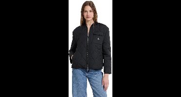 Guess Jeans Quilted Puffer Jas Zwart L Vrouw