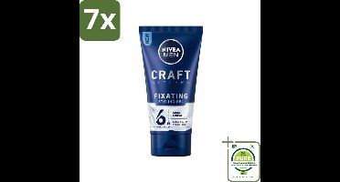 7 x NIVEA MEN - Styling Gel - Shine - 150 ml - Grootverpakking - Styling Gel - Haar Fixatie - Natuurlijke Glans - Gezond Haar - Vitamine E