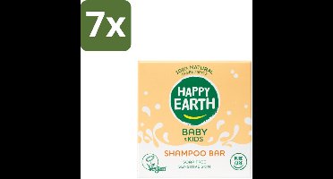 7 x Happy Earth – Shampoo Bar – 100% Natuurlijk Baby & Kids – 50 g - Baby Shampoo - Natuurlijke Shampoo - Zeepvrije Shampoo - Kindershampoo - 100% Natuurlijke Shampoo