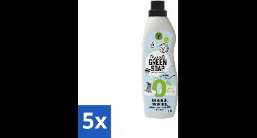 Marcel’s Green Soap – Wasmiddel – Universeel - 0% – Zonder parfum en kleurstof – 1 liter - Bulkverpakking - 5 stuks