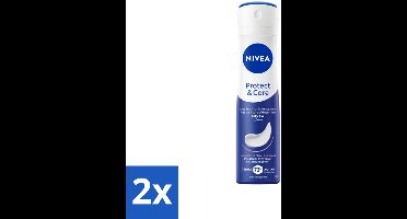 NIVEA – Deodorant Spray – Protect & Care – 150 ml - Voordeelverpakking - 2 stuks