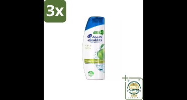 3 x Head & Shoulders - Anti-Roos Shampoo - Apple Fresh - 285ml - Grootverpakking - Anti-roos Shampoo - Schuppenvrij Haar - Roosvrij Haar - Jeukvrij Haar - Schilferbescherming