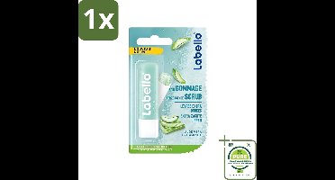 1 x Labello - Verzorgende Lipscrub - Aloe Vera - Exfoliërend & Hydraterend - 4.8 g - Lippen Scrub - Lippenexfoliëren - Hydraterende Lippen - Lippenbalsem - Aloë Vera Lippen