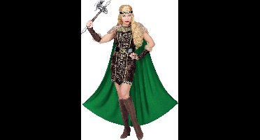 WIDMANN - Viking kostuum met groene cape voor vrouwen - S