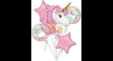 Ballon Boeket Folie Ballonnen Magical Unicorn | 5-delig
